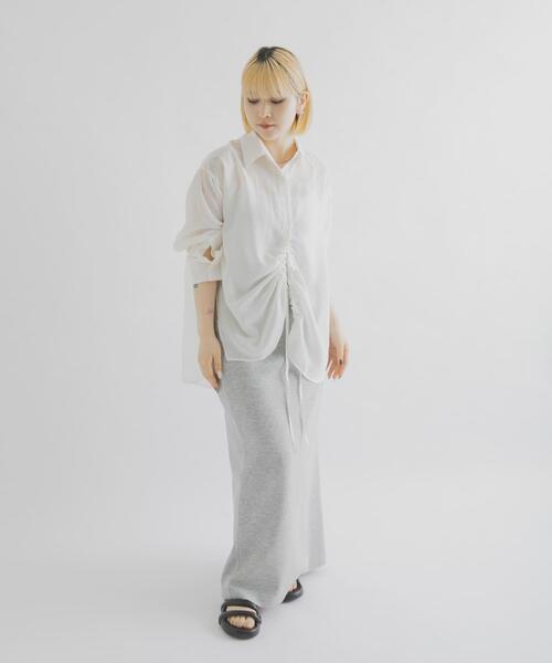 THE GOODLAND MARKET（ザグッドランドマーケット）の「MIDIUMISOLID　DROWSTRING SHIRT（シャツ/ブラウス・レディース・ライトピンク/ライトブルー/ブラック/アイボリー・FREE）」の9枚目の写真