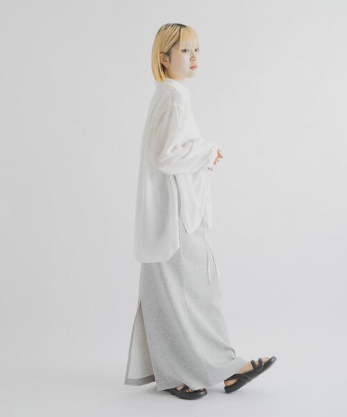 THE GOODLAND MARKET（ザグッドランドマーケット）の「MIDIUMISOLID　DROWSTRING SHIRT（シャツ/ブラウス・レディース・ライトピンク/ライトブルー/ブラック/アイボリー・FREE）」の10枚目の写真
