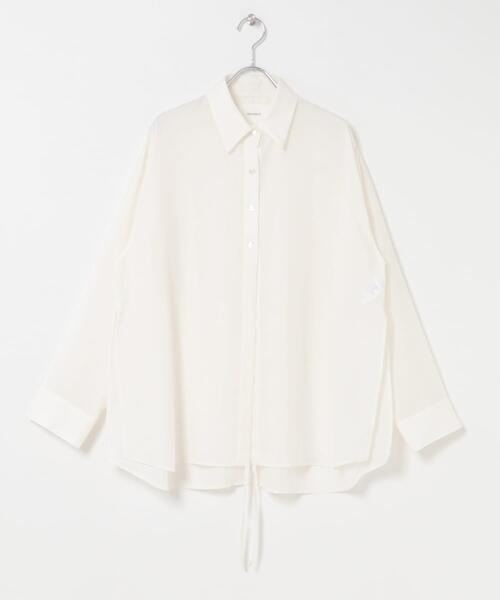 THE GOODLAND MARKET（ザグッドランドマーケット）の「MIDIUMISOLID　DROWSTRING SHIRT（シャツ/ブラウス・レディース・ライトピンク/ライトブルー/ブラック/アイボリー・FREE）」の12枚目の写真