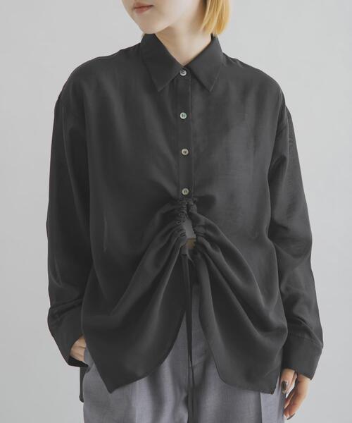 THE GOODLAND MARKET（ザグッドランドマーケット）の「MIDIUMISOLID　DROWSTRING SHIRT（シャツ/ブラウス・レディース・ライトピンク/ライトブルー/ブラック/アイボリー・FREE）」の16枚目の写真