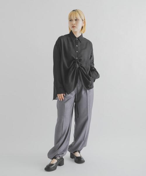 THE GOODLAND MARKET（ザグッドランドマーケット）の「MIDIUMISOLID　DROWSTRING SHIRT（シャツ/ブラウス・レディース・ライトピンク/ライトブルー/ブラック/アイボリー・FREE）」の18枚目の写真