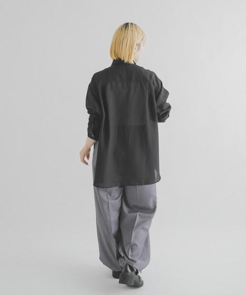 THE GOODLAND MARKET（ザグッドランドマーケット）の「MIDIUMISOLID　DROWSTRING SHIRT（シャツ/ブラウス・レディース・ライトピンク/ライトブルー/ブラック/アイボリー・FREE）」の20枚目の写真