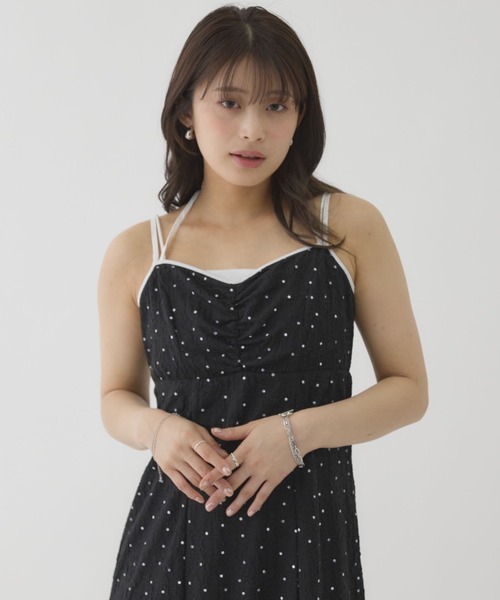archives(アルシーヴ)の「【アレンジ自在の2WAYドットワンピ】パイピングドットカットJQキャミワンピース(ワンピース・レディース・オフホワイト/ブラック・MEDIUM)」の18枚目の写真