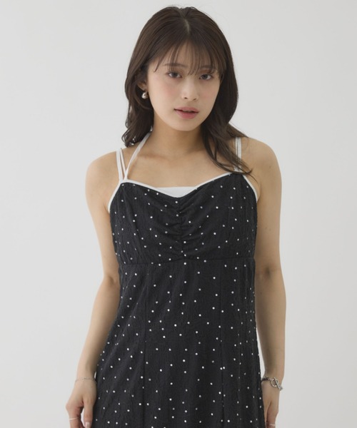 archives(アルシーヴ)の「【アレンジ自在の2WAYドットワンピ】パイピングドットカットJQキャミワンピース(ワンピース・レディース・オフホワイト/ブラック・MEDIUM)」の17枚目の写真