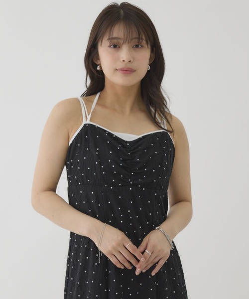 archives(アルシーヴ)の「【アレンジ自在の2WAYドットワンピ】パイピングドットカットJQキャミワンピース(ワンピース・レディース・オフホワイト/ブラック・MEDIUM)」の19枚目の写真