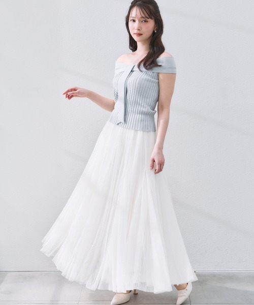 polaura(ポローラ)の「コントゥアリボンニットトップ(シャツ/ブラウス・レディース・レッド/グレイッシュベージュ/ライトピンク/ベージュ/ライトブルー・FREE)」の6枚目の写真