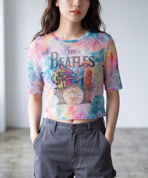 ROCK-OFF(ロックオフ)の「【T23】【ROCK-OFF/ロックオフ】MESH CROP TEE ROCKOFF255(Tシャツ/カットソー・レディース・その他7/その他6・MEDIUM)」の2枚目の写真