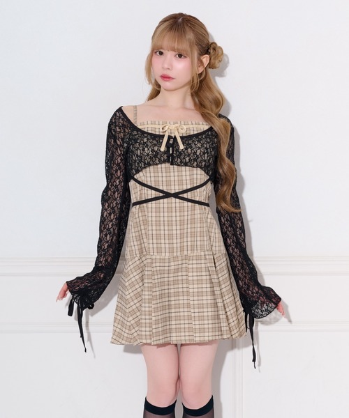 apres jour(アプレジュール)の「【セット着用可能】レースショートカーディガン(カーディガン/ボレロ・レディース・ピンク/オフホワイト/ブラック・X-LARGE/フリー)」の10枚目の写真