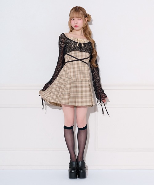 apres jour(アプレジュール)の「【セット着用可能】レースショートカーディガン(カーディガン/ボレロ・レディース・ピンク/オフホワイト/ブラック・X-LARGE/フリー)」の13枚目の写真