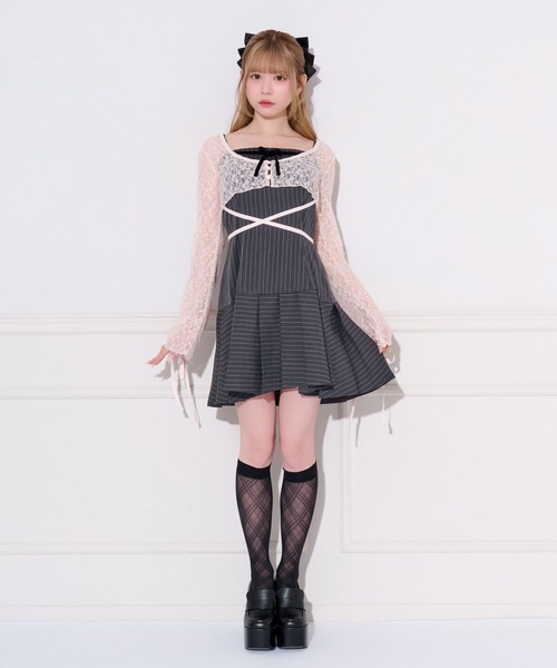 apres jour(アプレジュール)の「【セット着用可能】レースショートカーディガン(カーディガン/ボレロ・レディース・ピンク/オフホワイト/ブラック・X-LARGE/フリー)」の19枚目の写真