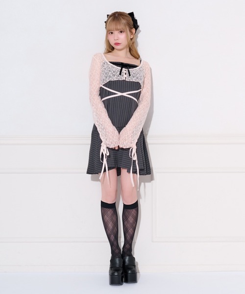 apres jour(アプレジュール)の「【セット着用可能】レースショートカーディガン(カーディガン/ボレロ・レディース・ピンク/オフホワイト/ブラック・X-LARGE/フリー)」の20枚目の写真