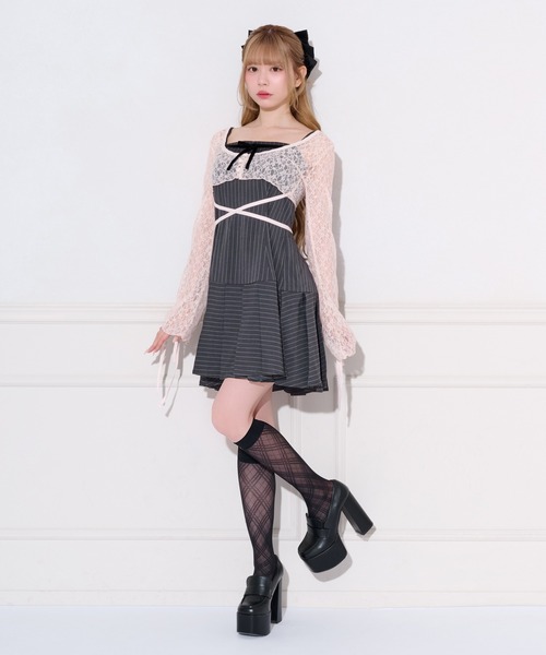 apres jour(アプレジュール)の「【セット着用可能】レースショートカーディガン(カーディガン/ボレロ・レディース・ピンク/オフホワイト/ブラック・X-LARGE/フリー)」の21枚目の写真