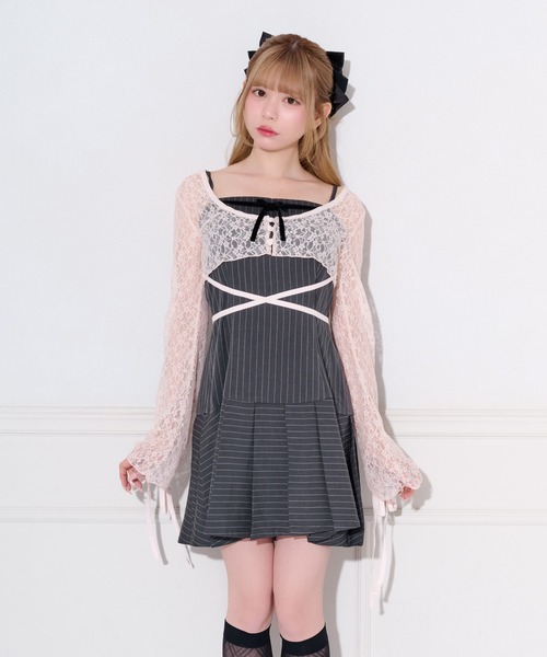 apres jour(アプレジュール)の「【セット着用可能】レースショートカーディガン(カーディガン/ボレロ・レディース・ピンク/オフホワイト/ブラック・X-LARGE/フリー)」の17枚目の写真