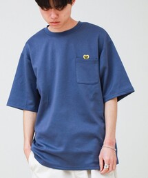 【ユニセックスで着たい】接触冷感ハート刺繍ポケTEE