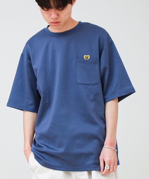 GLOSTER(グロスター)の「【ユニセックスで着たい】接触冷感ハート刺繍ポケTEE(Tシャツ/カットソー・メンズ・ブラック/ホワイト/ネイビー・S/L/M)」の3枚目の写真