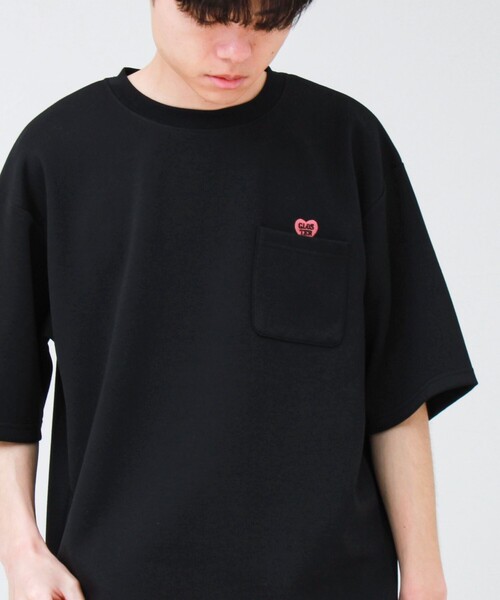 GLOSTER(グロスター)の「【ユニセックスで着たい】接触冷感ハート刺繍ポケTEE(Tシャツ/カットソー・メンズ・ブラック/ホワイト/ネイビー・S/L/M)」の9枚目の写真