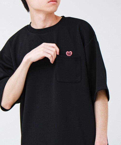GLOSTER(グロスター)の「【ユニセックスで着たい】接触冷感ハート刺繍ポケTEE(Tシャツ/カットソー・メンズ・ブラック/ホワイト/ネイビー・S/L/M)」の11枚目の写真