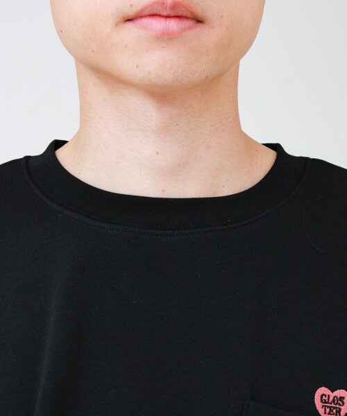 GLOSTER(グロスター)の「【ユニセックスで着たい】接触冷感ハート刺繍ポケTEE(Tシャツ/カットソー・メンズ・ブラック/ホワイト/ネイビー・S/L/M)」の12枚目の写真