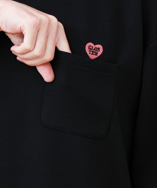 GLOSTER(グロスター)の「【ユニセックスで着たい】接触冷感ハート刺繍ポケTEE(Tシャツ/カットソー・メンズ・ブラック/ホワイト/ネイビー・S/L/M)」の13枚目の写真