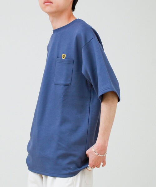 GLOSTER(グロスター)の「【ユニセックスで着たい】接触冷感ハート刺繍ポケTEE(Tシャツ/カットソー・メンズ・ブラック/ホワイト/ネイビー・S/L/M)」の17枚目の写真