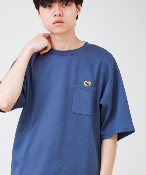 GLOSTER(グロスター)の「【ユニセックスで着たい】接触冷感ハート刺繍ポケTEE(Tシャツ/カットソー・メンズ・ブラック/ホワイト/ネイビー・S/L/M)」の22枚目の写真