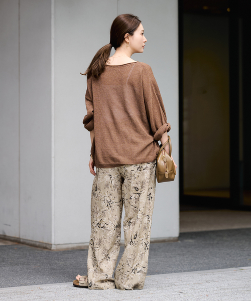 FRAMeWORK(フレームワーク)の「≪追加≫リーフプリントタックパンツ 2(その他パンツ・レディース・ベージュ・40/38/36)」の5枚目の写真