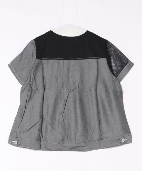 BITTOKO（ビットコ）の「メッシュ×デザインプルオーバー（Tシャツ/カットソー・レディース・ホワイト/ブラック・FREE）」の3枚目の写真