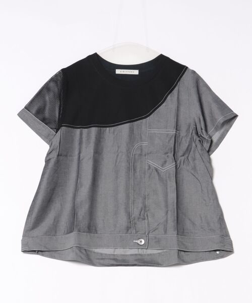 BITTOKO（ビットコ）の「メッシュ×デザインプルオーバー（Tシャツ/カットソー・レディース・ホワイト/ブラック・FREE）」の10枚目の写真