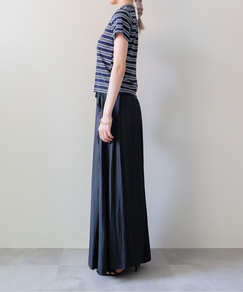 DOLLUPOOPS（ドールアップウップス）の「Shirred Waist Easy Wide-Leg Pants(ウエストシャーリングイージーワイドパンツ)（その他パンツ・レディース・ブラウン/カーキ/ブラック/チャコールグレー・FREE）」の12枚目の写真