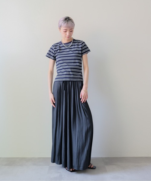 DOLLUPOOPS（ドールアップウップス）の「Shirred Waist Easy Wide-Leg Pants(ウエストシャーリングイージーワイドパンツ)（その他パンツ・レディース・ブラウン/カーキ/ブラック/チャコールグレー・FREE）」の5枚目の写真