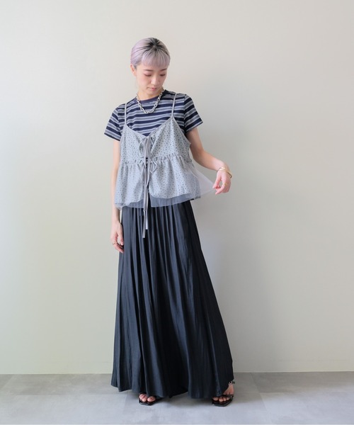 DOLLUPOOPS（ドールアップウップス）の「Shirred Waist Easy Wide-Leg Pants(ウエストシャーリングイージーワイドパンツ)（その他パンツ・レディース・ブラウン/カーキ/ブラック/チャコールグレー・FREE）」の10枚目の写真