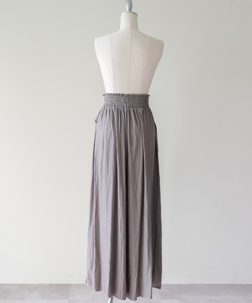 DOLLUPOOPS（ドールアップウップス）の「Shirred Waist Easy Wide-Leg Pants(ウエストシャーリングイージーワイドパンツ)（その他パンツ・レディース・ブラウン/カーキ/ブラック/チャコールグレー・FREE）」の18枚目の写真