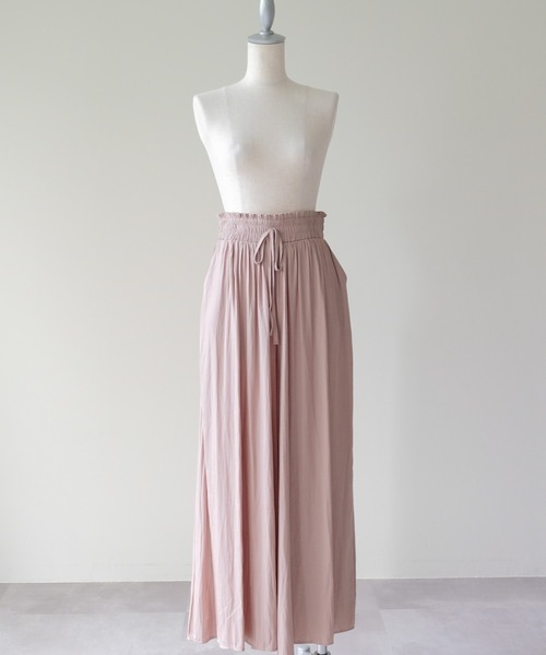 DOLLUPOOPS（ドールアップウップス）の「Shirred Waist Easy Wide-Leg Pants(ウエストシャーリングイージーワイドパンツ)（その他パンツ・レディース・ブラウン/カーキ/ブラック/チャコールグレー・FREE）」の21枚目の写真