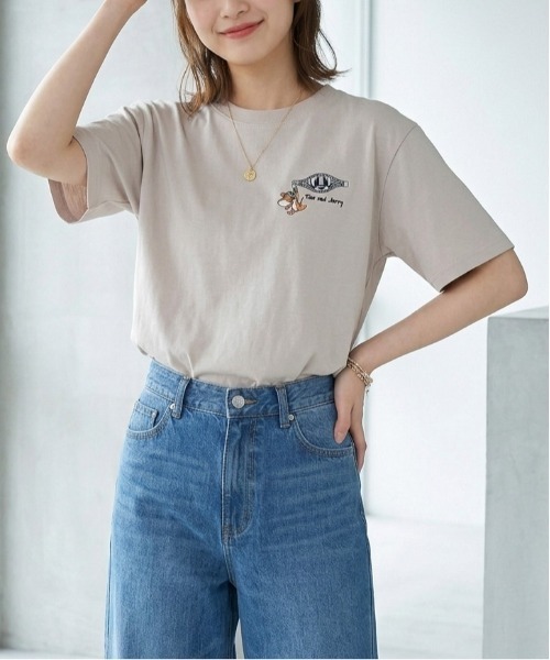 Tom&Jerry(トムアンドジェリー)の「【TOM & JERRY/トムとジェリー】キャラクターワンポイント刺繍半袖Tシャツ(DRY) ユニセックス(Tシャツ/カットソー・メンズ・ネイビー/ライトグリーン/サーモンピンク/グレイッシュベージュ・MEDIUM/LARGE)」の21枚目の写真