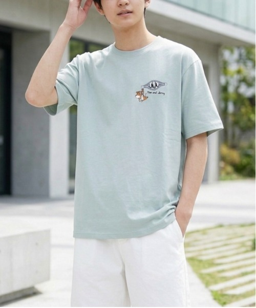 Tom&Jerry(トムアンドジェリー)の「【TOM & JERRY/トムとジェリー】キャラクターワンポイント刺繍半袖Tシャツ(DRY) ユニセックス(Tシャツ/カットソー・メンズ・ネイビー/ライトグリーン/サーモンピンク/グレイッシュベージュ・MEDIUM/LARGE)」の18枚目の写真
