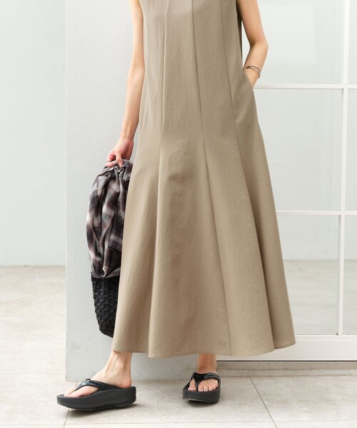 green label relaxing（グリーンレーベルリラクシング）の「［size SHORT/TALLあり］ドライクロス ワンピース マシンウォッシャブル 通気性（ワンピース・レディース・モカ/ブラック/オレンジ・FREE/TALL/SHORT）」の19枚目の写真