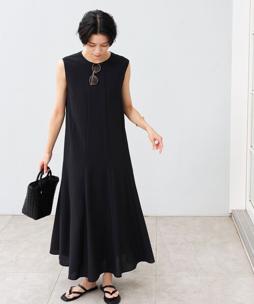 green label relaxing（グリーンレーベルリラクシング）の「［size SHORT/TALLあり］ドライクロス ワンピース マシンウォッシャブル 通気性（ワンピース・レディース・モカ/ブラック/オレンジ・FREE/TALL/SHORT）」の20枚目の写真