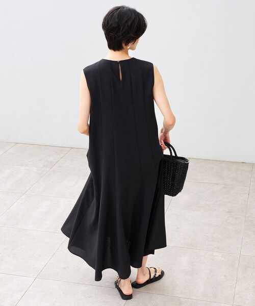 green label relaxing（グリーンレーベルリラクシング）の「［size SHORT/TALLあり］ドライクロス ワンピース マシンウォッシャブル 通気性（ワンピース・レディース・モカ/ブラック/オレンジ・FREE/TALL/SHORT）」の22枚目の写真