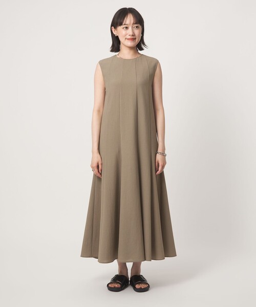 green label relaxing（グリーンレーベルリラクシング）の「［size SHORT/TALLあり］ドライクロス ワンピース マシンウォッシャブル 通気性（ワンピース・レディース・モカ/ブラック/オレンジ・FREE/TALL/SHORT）」の19枚目の写真