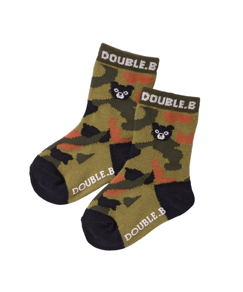 DOUBLE_B(ダブルビー)の「ソックスパック ソックス3足セット(11-21cm)(ソックス/靴下・キッズ・カーキ/ブルー・17-19cm/11-13cm/15-17cm/13-15cm/19-21cm)」の4枚目の写真