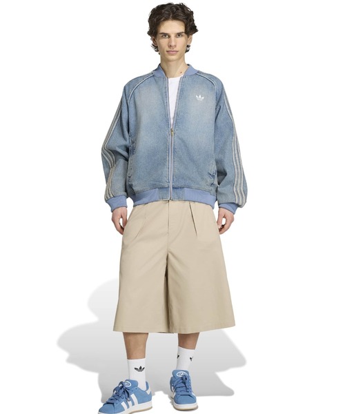 adidas(アディダス)の「adidas SST ADICOLOR DENIM TRACKTOP LIGHT WASH / アディダス SST アディカラー デニム トラックトップ ライトウォッシュ(デニムジャケット・メンズ・ライトインディゴブルー・S/M/L)」の11枚目の写真