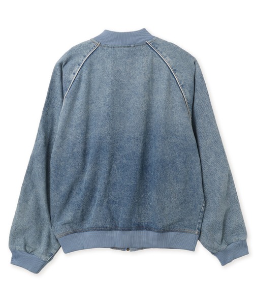 adidas(アディダス)の「adidas SST ADICOLOR DENIM TRACKTOP LIGHT WASH / アディダス SST アディカラー デニム トラックトップ ライトウォッシュ(デニムジャケット・メンズ・ライトインディゴブルー・S/M/L)」の9枚目の写真