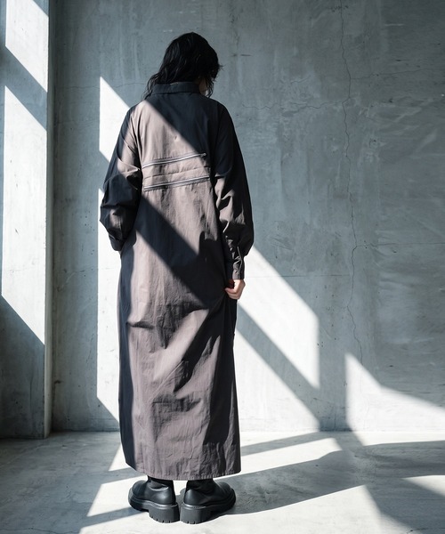 antiqua(アンティカ)の「綿100 ロング シャツワンピース(シャツワンピース・レディース・ホワイト/ブラック・C/R)」の21枚目の写真