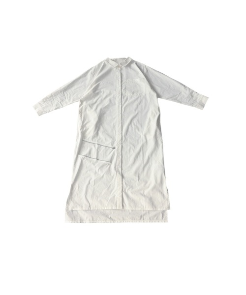 antiqua(アンティカ)の「綿100 ロング シャツワンピース(シャツワンピース・レディース・ホワイト/ブラック・C/R)」の20枚目の写真