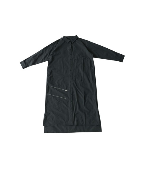 antiqua(アンティカ)の「綿100 ロング シャツワンピース(シャツワンピース・レディース・ホワイト/ブラック・C/R)」の19枚目の写真