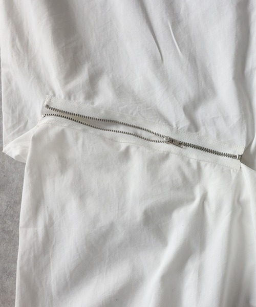 antiqua(アンティカ)の「綿100 ロング シャツワンピース(シャツワンピース・レディース・ホワイト/ブラック・C/R)」の15枚目の写真