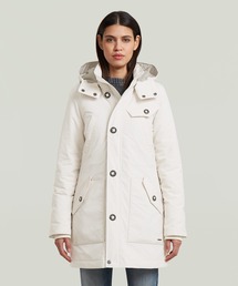 Vodan Parka/ミリタリーディテールフーデッド中綿ロングジャケット/コート
