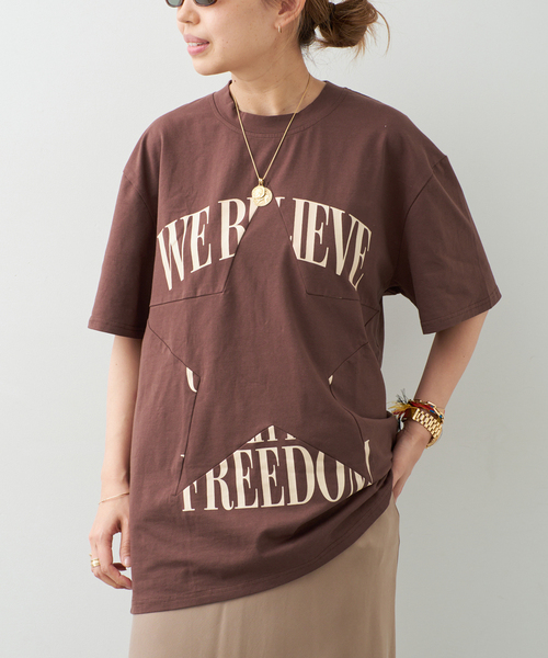 Deuxieme Classe(ドゥーズィエムクラス)の「STAR Tシャツ(Tシャツ/カットソー・レディース・ブラウン・FREE)」の1枚目の写真