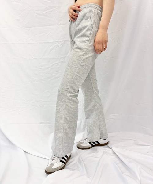 Alite cloth(アリーテクロス)の「スリムフレアパンツ(スウェットパンツ・レディース・グレー/ブラウン/ブラック/ライトグレー/ダークグレー・FREE)」の8枚目の写真
