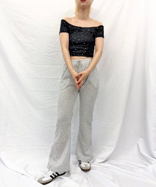 Alite cloth(アリーテクロス)の「スリムフレアパンツ(スウェットパンツ・レディース・グレー/ブラウン/ブラック/ライトグレー/ダークグレー・FREE)」の10枚目の写真